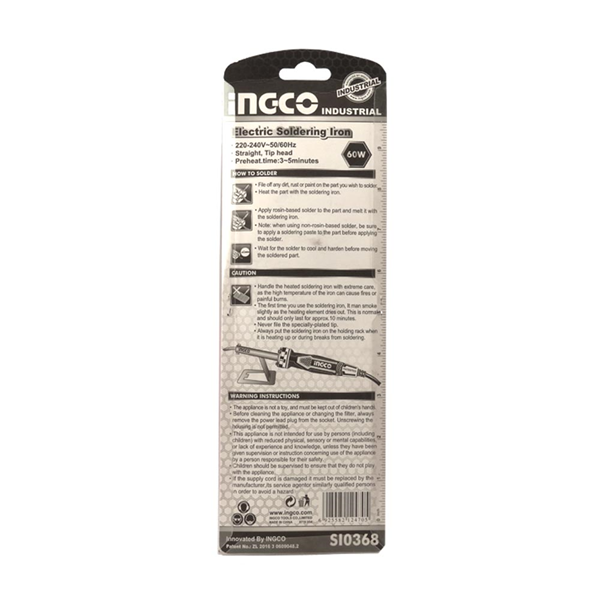 SI0268INGCO SI0268 60 W Electric Soldering Iron