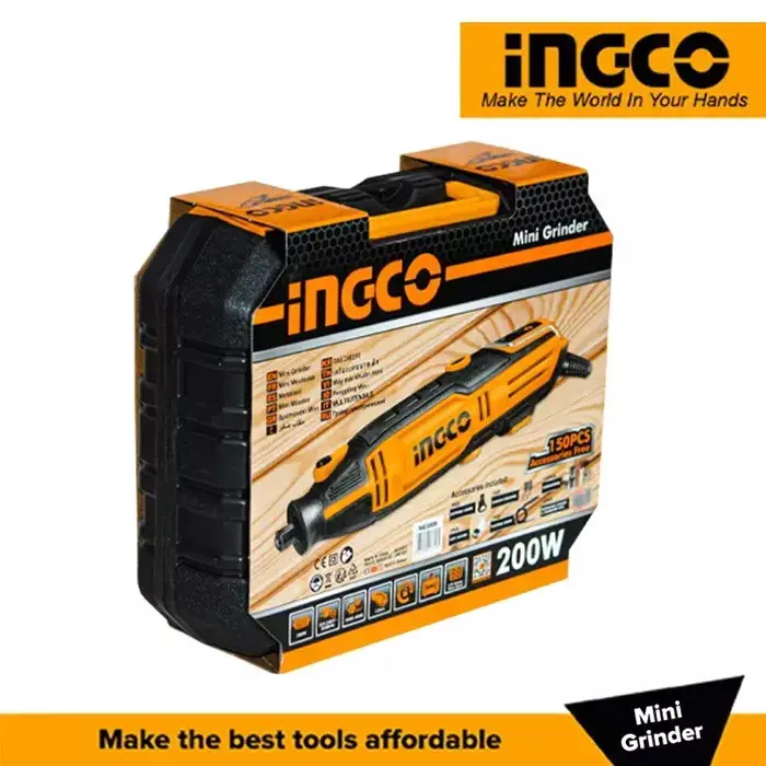 Ingco MG2008 Mini Grinder 150Pcs 200W