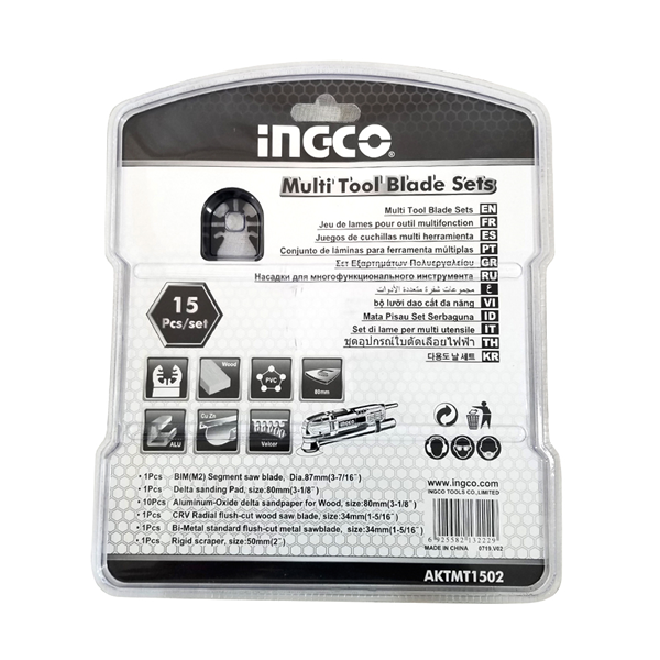 INGCO AKTMT1502 MultiTool Blade Sets 15 PCS