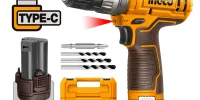 Ingco type c 12 volt hammer drill, model CIDLI12202