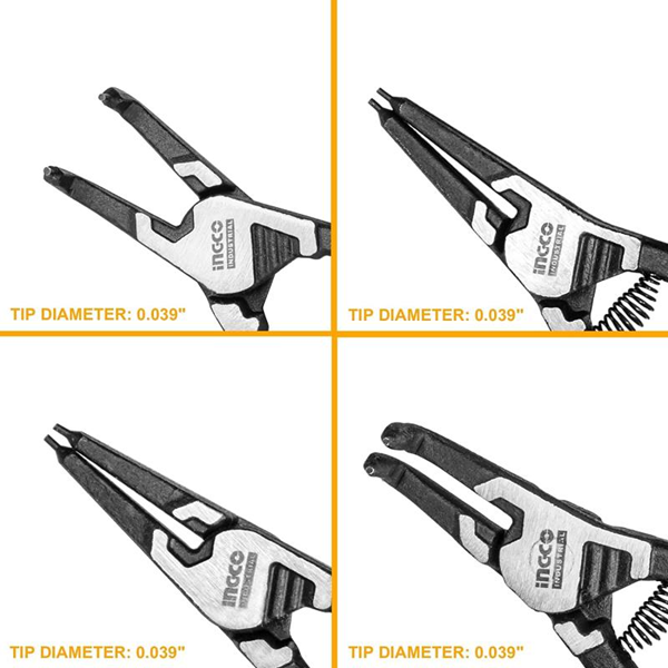 Ingco HCCPS26125 4Pcs Circlip Plier Set