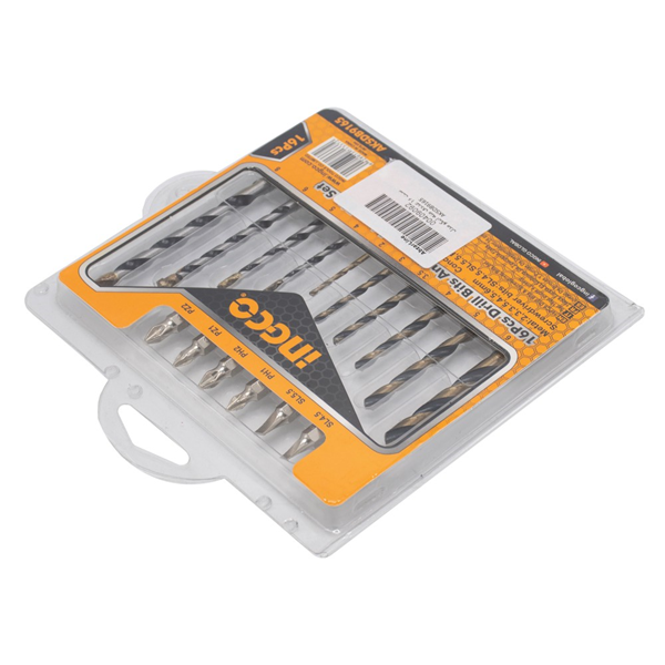 INGCO 16 Pcs Drill Bits Screwdriver Bits Set AKSDB9165