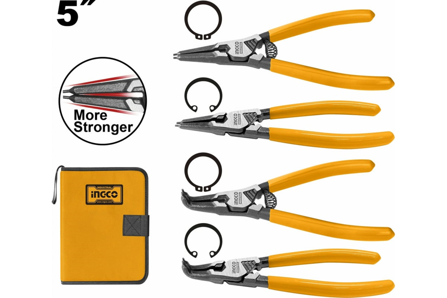 Ingco HCCPS26125 4Pcs Circlip Plier Set