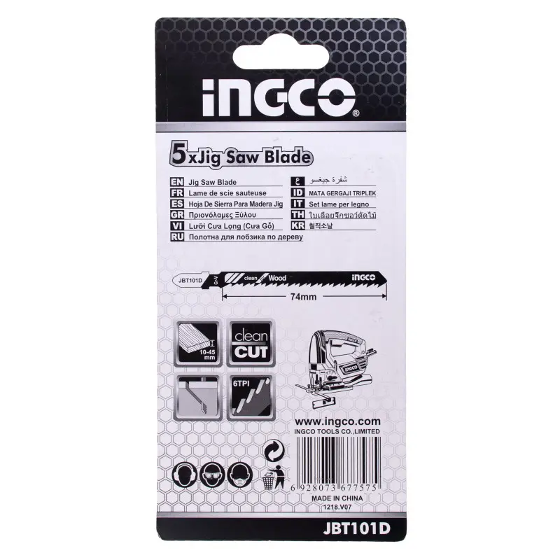 Ingco JBT101D 5× Jig Saw Blade