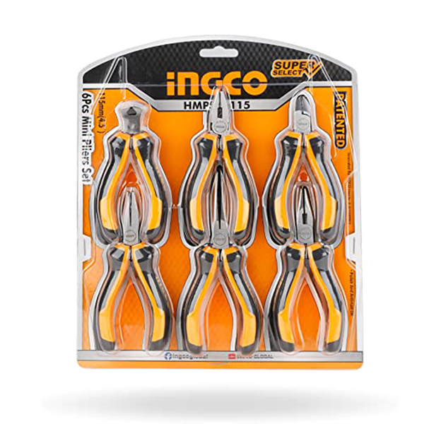 Ingco HMPS06115 6 Pcs mini Pliers Set
