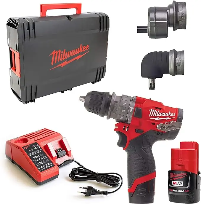 Milwaukee M12 FPDXKIT-202X M12FPDXKIT 12v Impact Drill Set (2 x 2.0Ah) 12v
