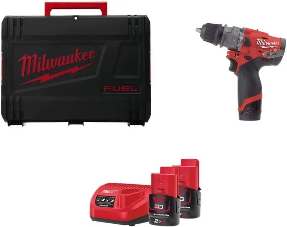 Milwaukee M12 FPDXKIT-202X M12FPDXKIT 12v Impact Drill Set (2 x 2.0Ah) 12v