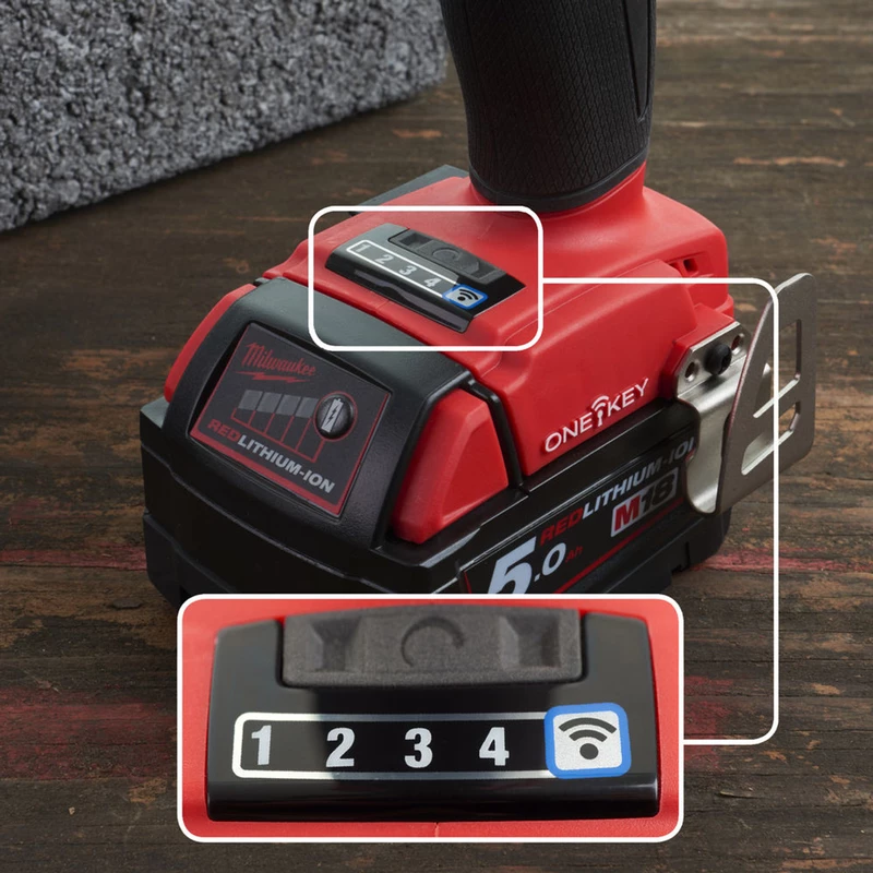 MILWAUKEE Tow speed cordless hammer drill m18onepd-502x