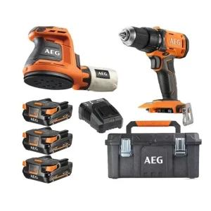 KIT DRILL AEG BSB18G4-203TBLK3+BEX18-125