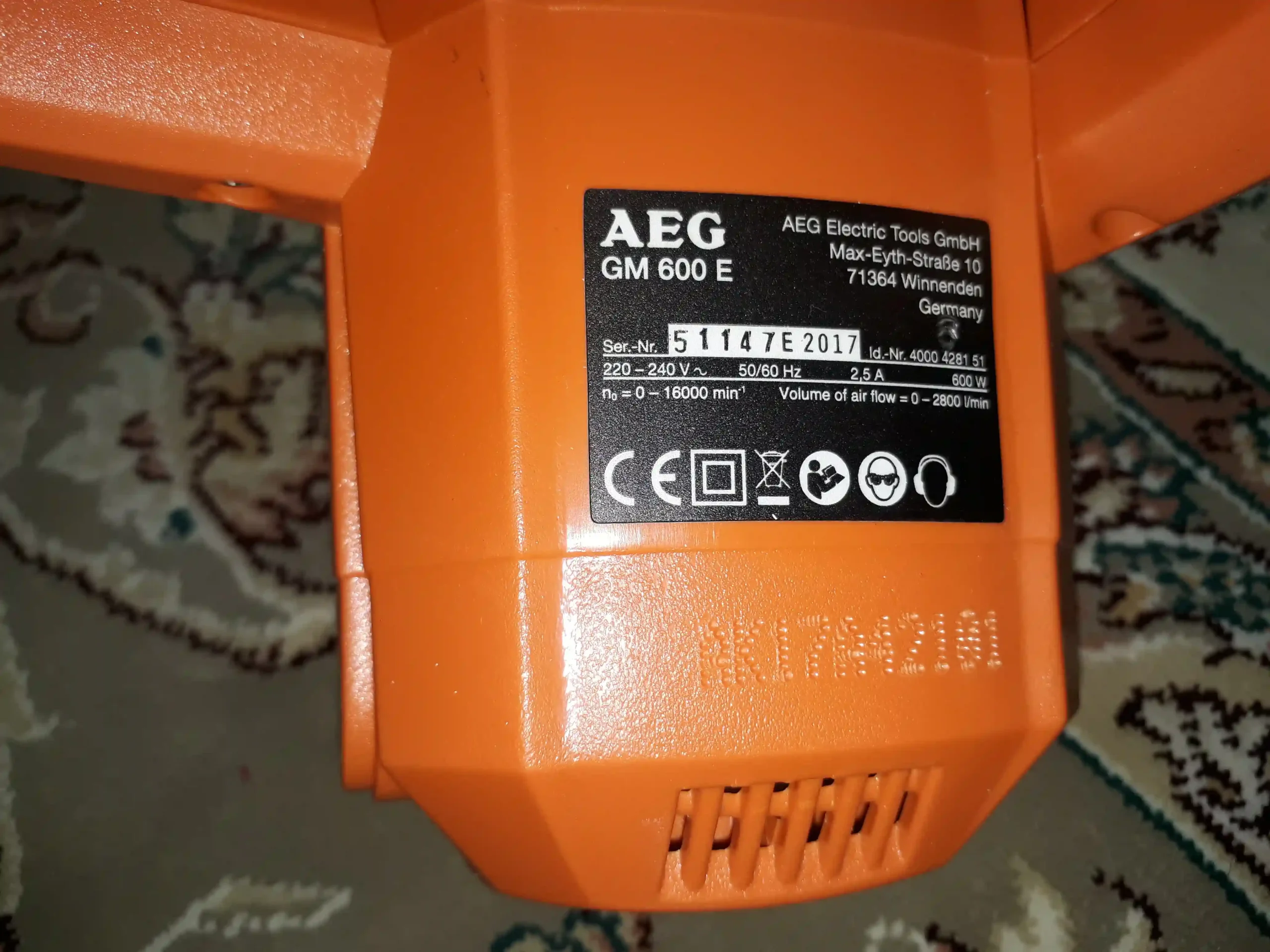 AEG GM 600E Blower