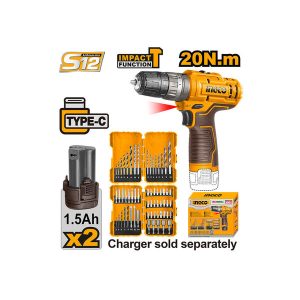 rechargeable screwdriver drill pack and hand drill - Inco COSLI23114