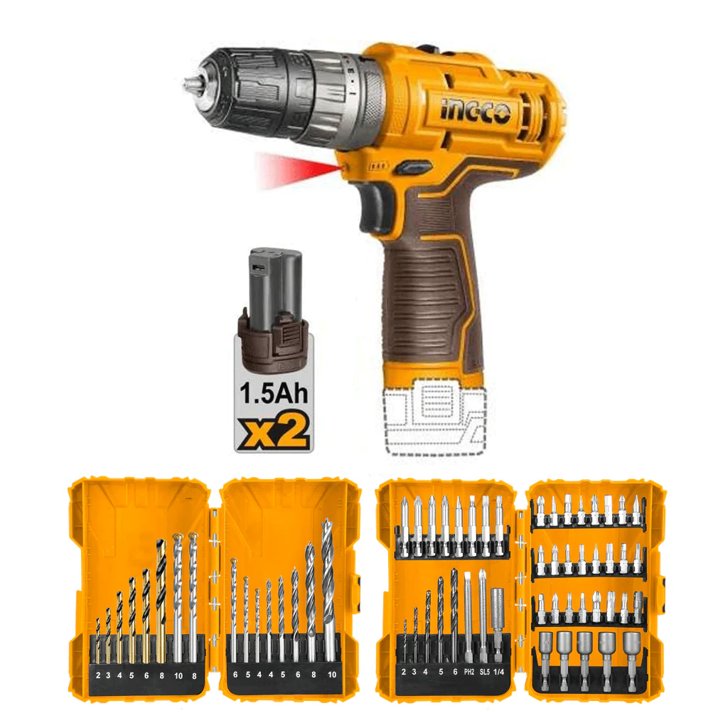 rechargeable screwdriver drill pack and hand drill - Inco COSLI23114