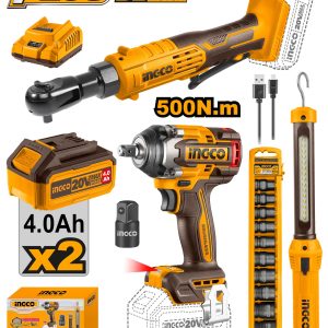 Set of 4 brushless Inco garage tools, model COSLI240461