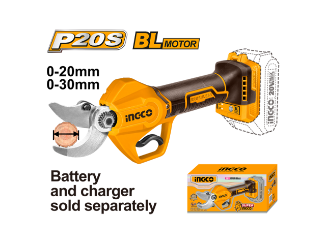 Brushless rechargeable scissors 20 V Inco model CSSLI20308