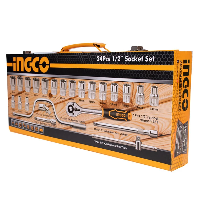 24 Pcs 1/2" socket set